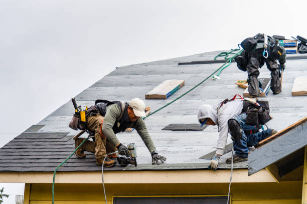 Professional Gutter Installation technician working in Shawsville, VA